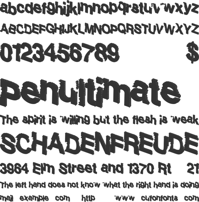 Sharking font preview