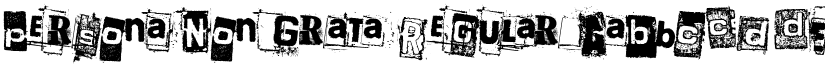 Persona Non Grata Regular font