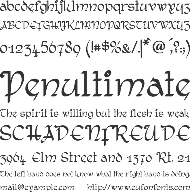 Rostock Kaligraph font preview