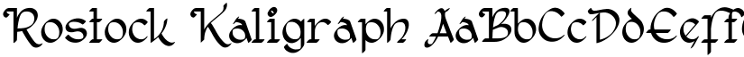 Rostock Kaligraph font download