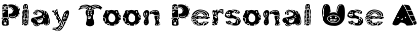 Play Toon Personal Use font