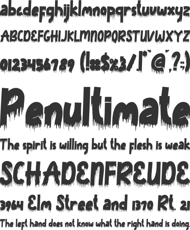 Death Party font preview