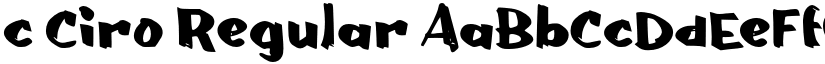 c Ciro Regular font