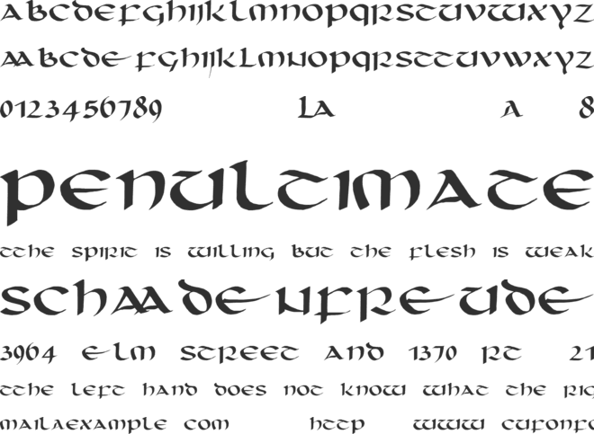 Unciaal font preview