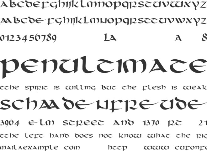 Unciaal font preview