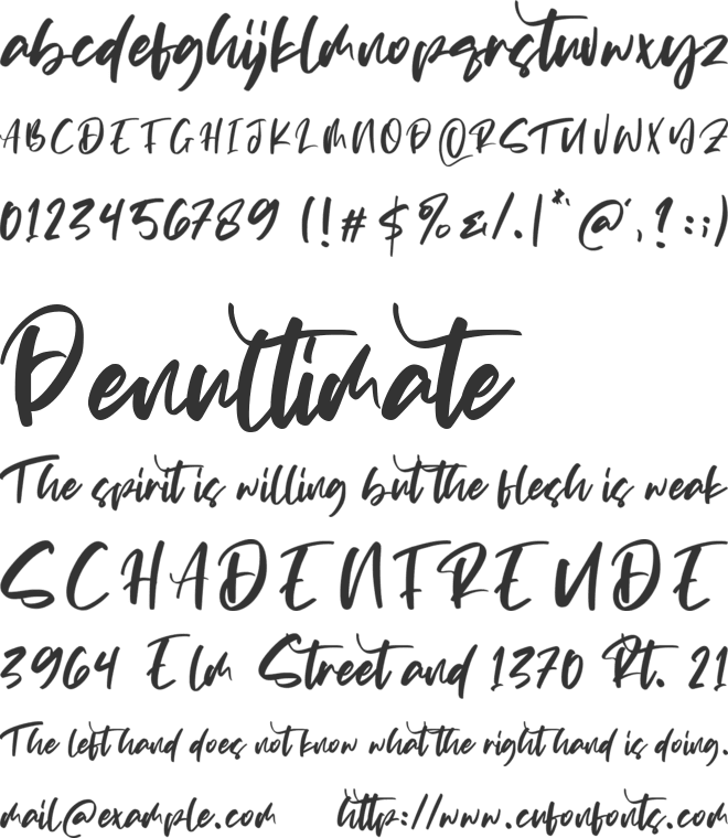 Matsuyama font preview