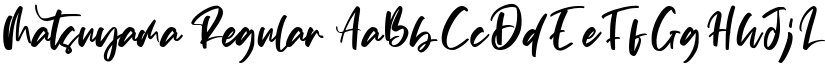 Matsuyama Regular font