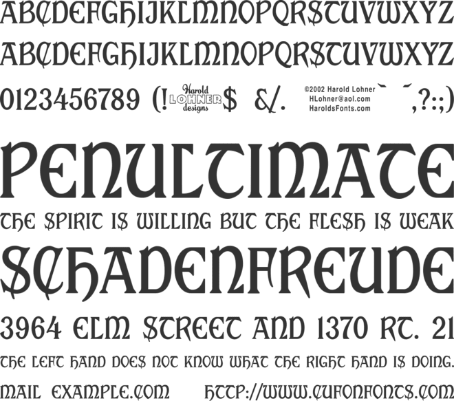 Cabaletta font preview