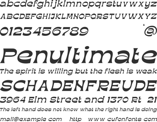 MegarFreePersonalUse font preview