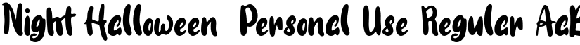 Night Halloween-Personal Use Regular font