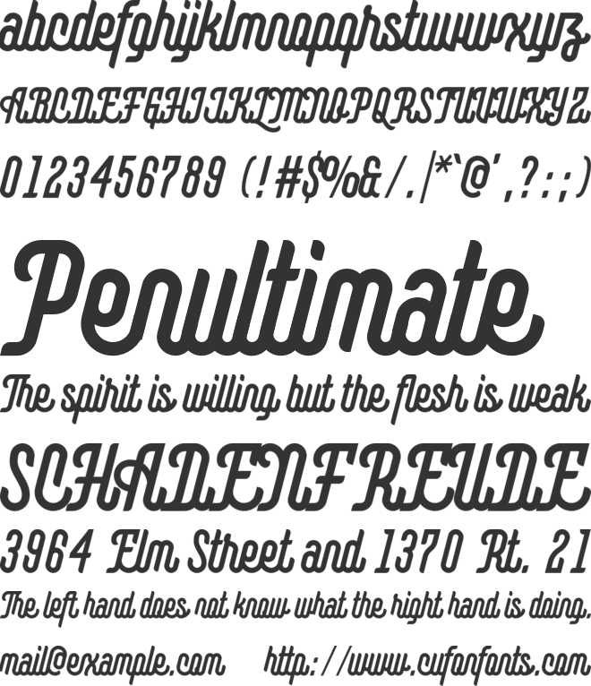 Montagna font preview