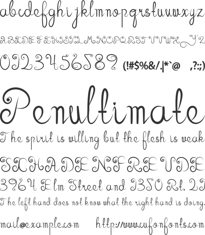 Madison font preview