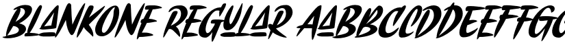 Blankone Regular font