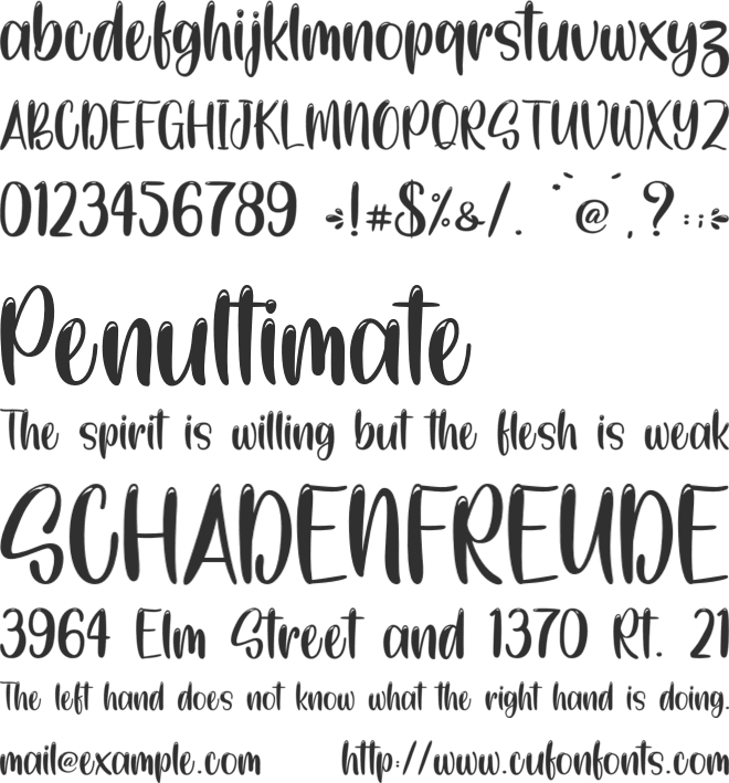 Black and Violet - Personal Use font preview
