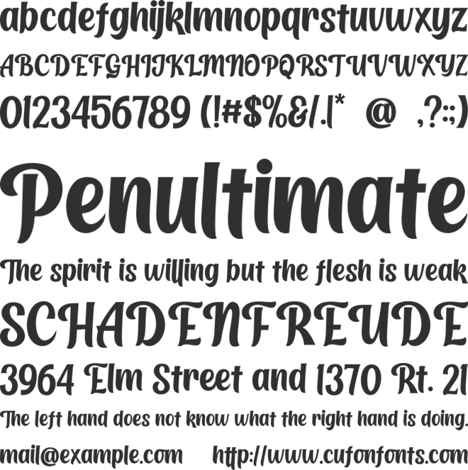 Homeville font preview