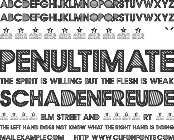 ZOMBIEWOLF PERSONAL USE font preview