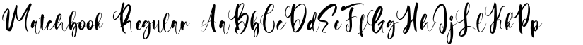 Matchbook Regular font