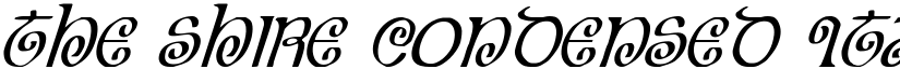The Shire Condensed Italic font