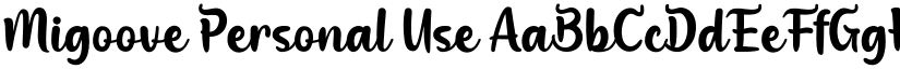 Migoove Personal Use font