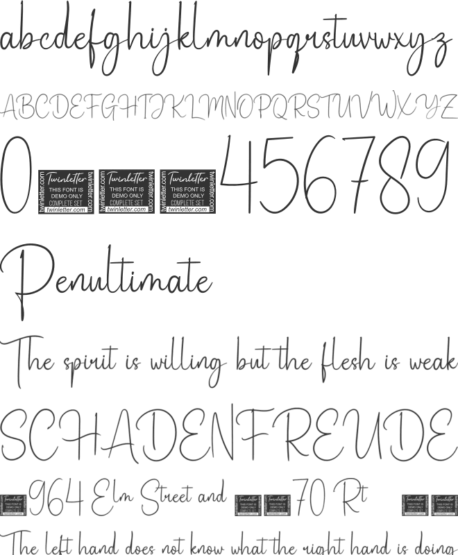 Bossthy font preview