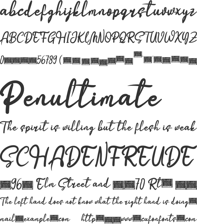 Boostnia font preview