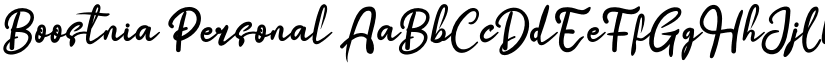 Boostnia Personal font