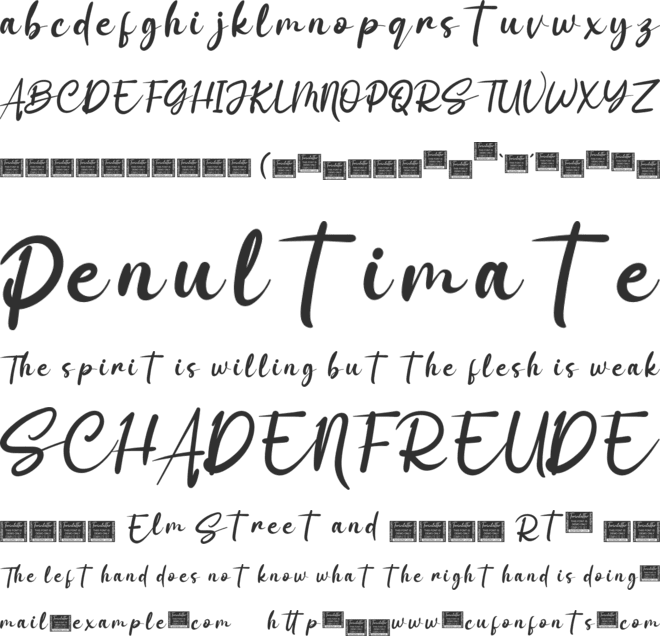 Soothing font preview