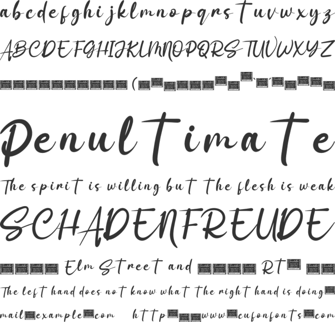 Soothing font preview