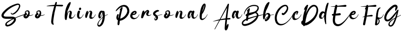 Soothing Personal font