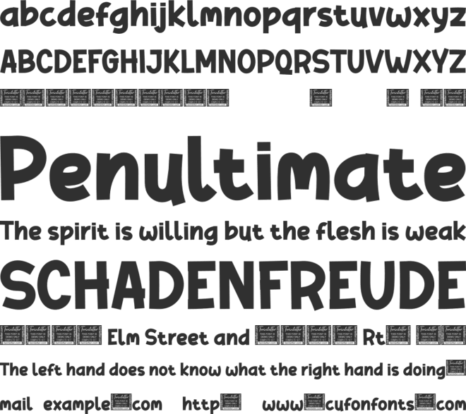 ARTHO font preview