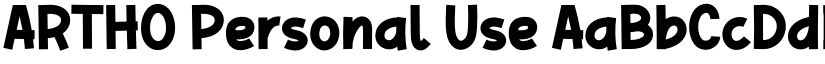 ARTHO Personal Use font