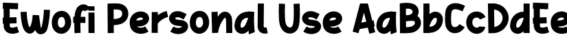 Ewofi Personal Use font
