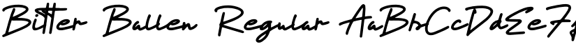 Bitter Ballen Regular font