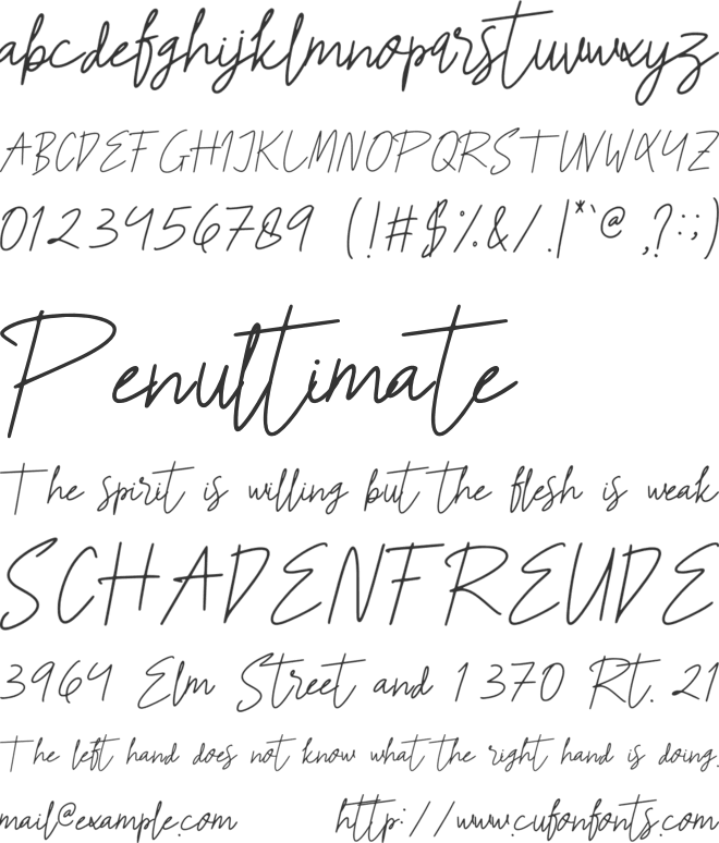 Keithey font preview