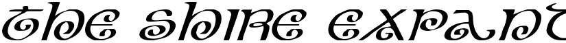 The Shire Expanded Italic font