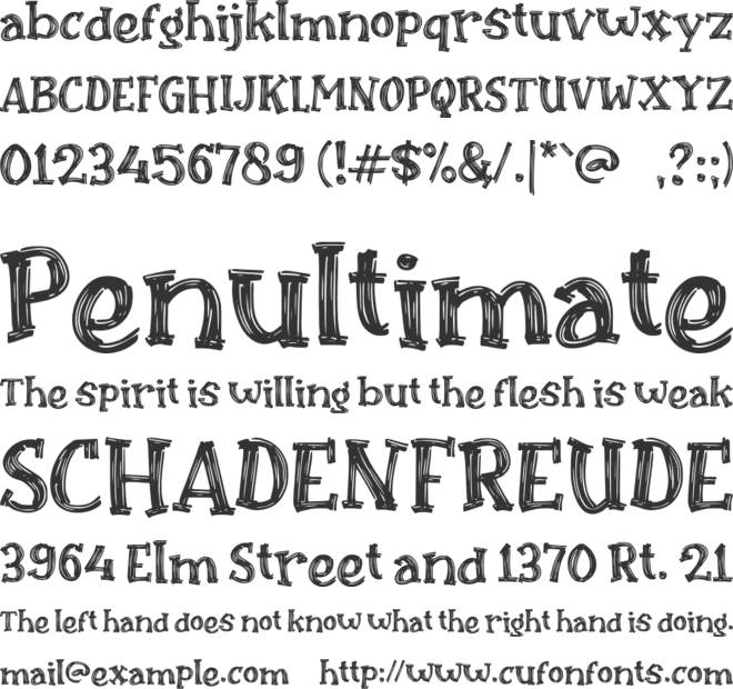 c Cagar Alam font preview