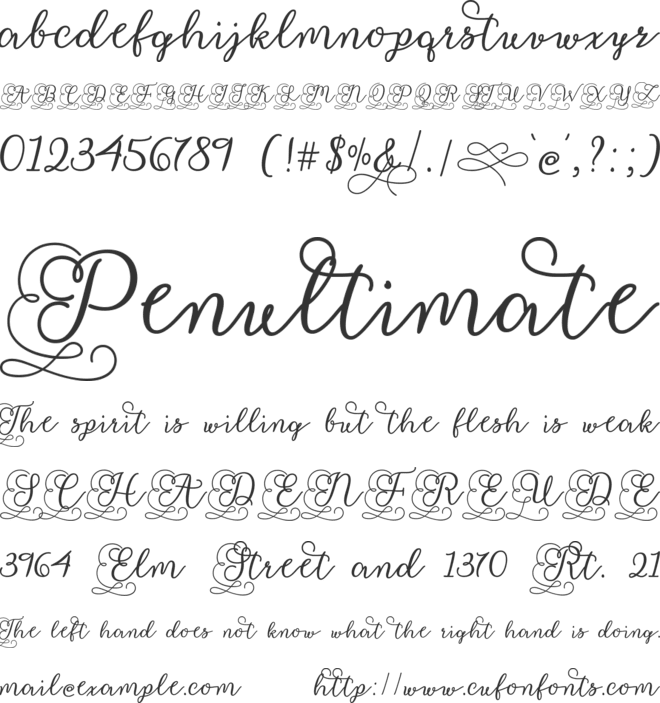 Bertille font preview