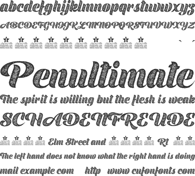 Moonshine Personal Use font preview