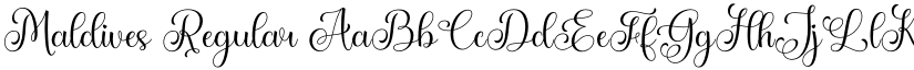 Maldives Regular font
