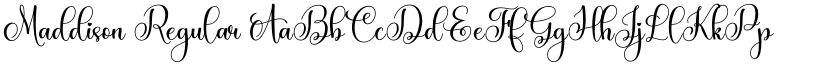 Maddison Regular font
