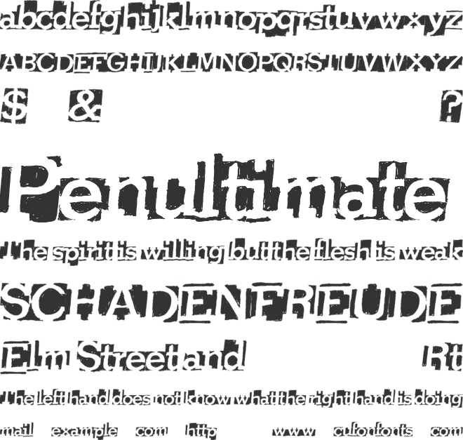 HeavyLoading font preview