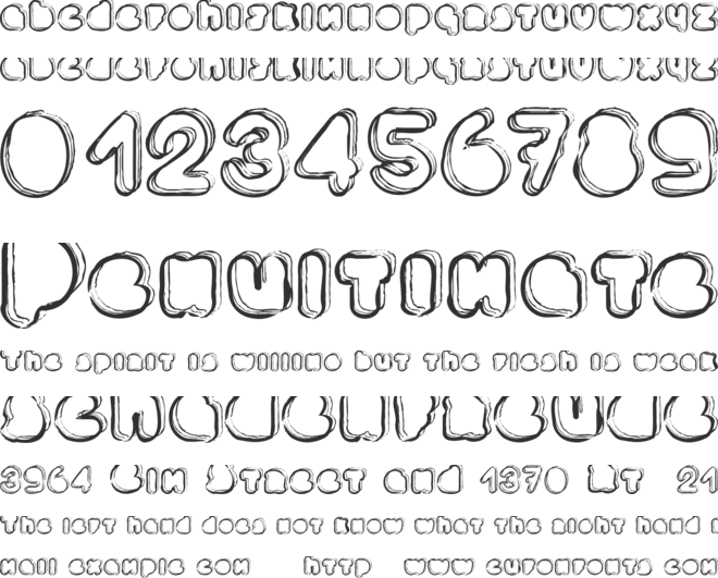 PONCTUATION font preview