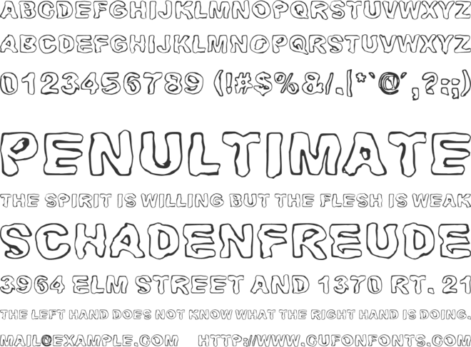 Huhtikuu font preview