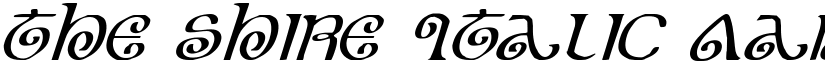 The Shire Italic font