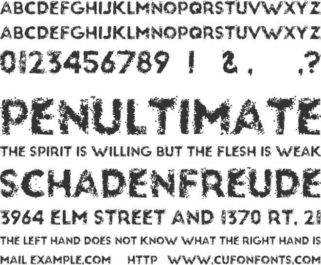 glassbeads font preview