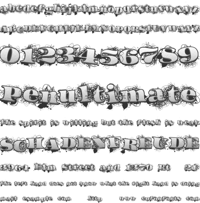 UrbanLabels font preview