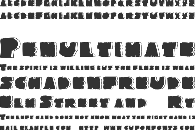 NationalGranite font preview