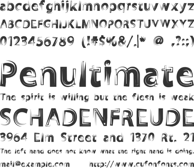 ZookyZooky font preview