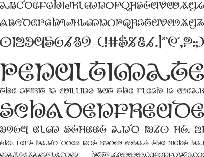 The Shire font preview