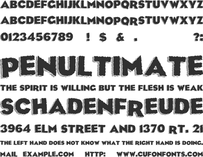 Corpsey font preview